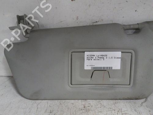 Left sun visor NISSAN MICRA III (K12) 1.5 dCi | BP19890083I1 