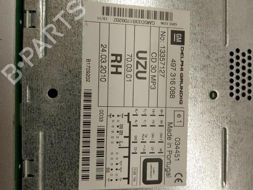 Radio OPEL CORSA D (S07) 1.3 CDTI (L08, L68) | BP19880936E6 