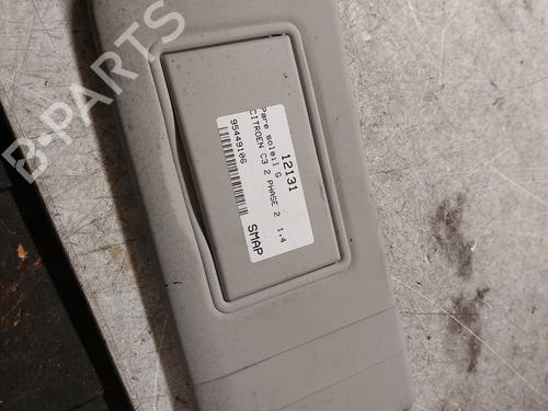 Left sun visor CITROËN C3 II (SC_) 1.4 HDi 70 (SC8HZC, SC8HR0, SC8HP4) | BP22234861I1 
