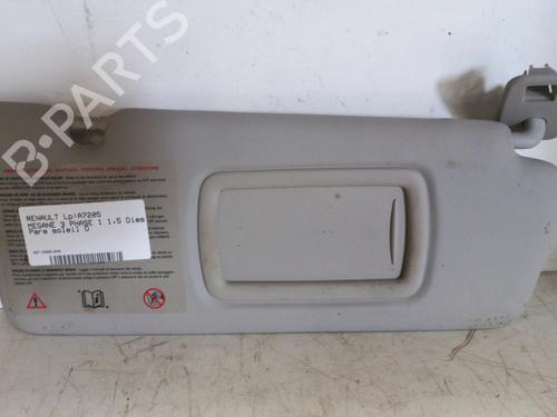 Used Right sun visor RENAULT MEGANE III Hatchback (BZ0/1_, B3_) 1.5 dCi (BZ09, BZ0D, BZ1W, BZ29, BZ14) (110 hp) 19893742