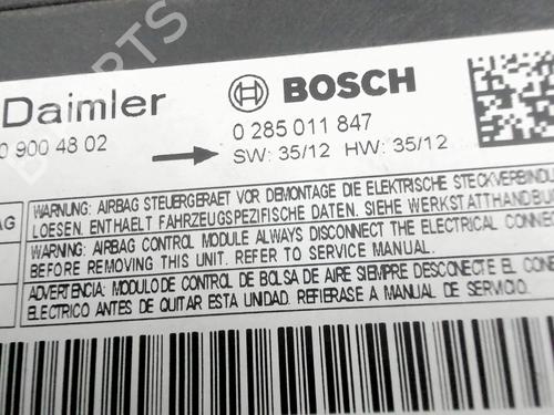 ECU airbags MERCEDES-BENZ SPRINTER 3,5-t Van (B906) 313 CDI (906.631, 906.633, 906.635, 906.637) | BP27163753M53 