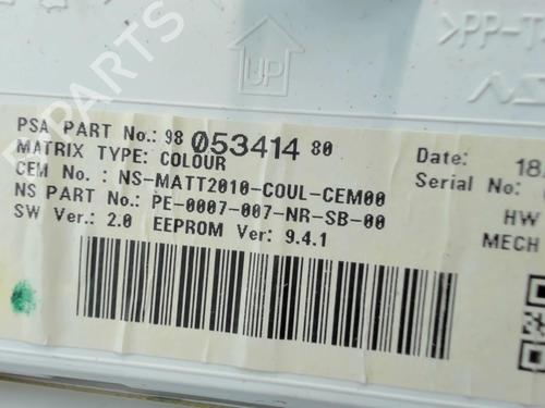 Instrument cluster PEUGEOT 208 I (CA_, CC_) 1.2 VTI 82 | BP20442441C47 