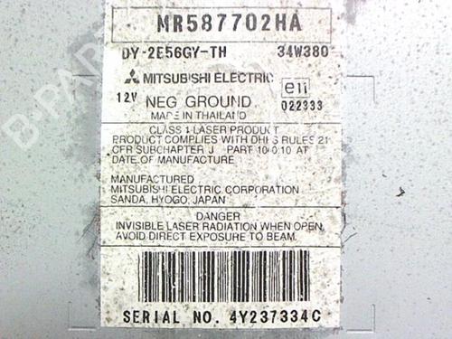 Radio MITSUBISHI COLT VI (Z3_A, Z2_A) 1.5 DI-D (Z39A) | BP20410172E6 