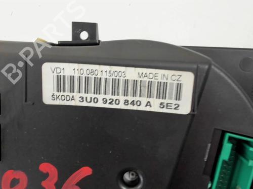 Used Instrument cluster SKODA SUPERB I (3U4) 2.5 TDI (155 hp) 20391048