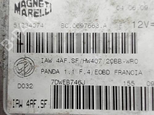 Engine control unit (ECU) FIAT PANDA (169_) 1.1 (169.AXA1A) | BP40002547M57 - Image 5