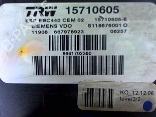 Used ABS pump ABS pump PEUGEOT 407 SW (6E_, 6D_) 2.0 HDi 135 (136 hp) 20444660 20444660