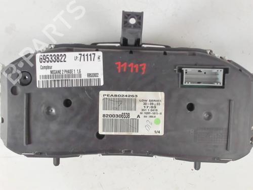 Used Instrument cluster RENAULT MEGANE II (BM0/1_, CM0/1_) 1.6 16V (BM0C, CM0C) (113 hp) 20401710