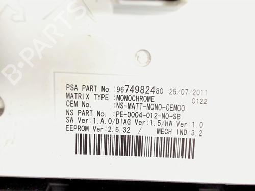 Instrument cluster PEUGEOT 3008 I MPV (0U_) 1.6 HDi | BP20398594C47 