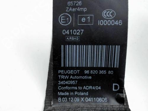 Used Front right seatbelt Front right seatbelt PEUGEOT 3008 I MPV (0U_) 1.6 HDi (109 hp) 20419169 20419169