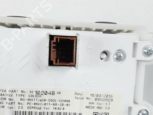 Instrument cluster PEUGEOT 2008 I (CU_) 1.2 THP 110 / PureTech 110 | BP28321546C47 