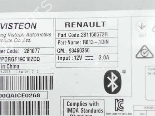 Radio RENAULT TRAFIC III Van (FG_) 1.6 dCi 115 (FGMD) | BP32273717E6 