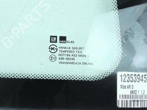 Used Rear right door window Rear right door window CHEVROLET AVEO / KALOS Hatchback (T250, T255) 1.2 (84 hp) 33993834 33993834