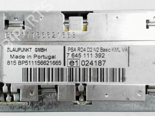 Radio PEUGEOT 407 SW (6E_, 6D_) 2.0 HDi 135 | BP31053256E6 