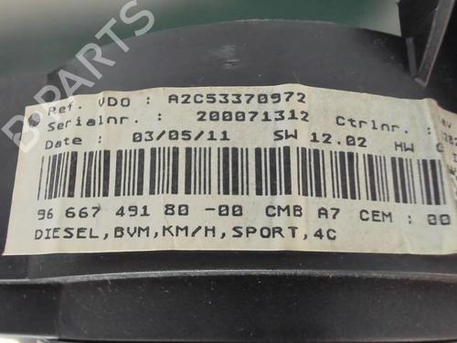 Used Instrument cluster Instrument cluster PEUGEOT 207 SW (WK_) 1.6 HDi (92 hp) 20443063 20443063