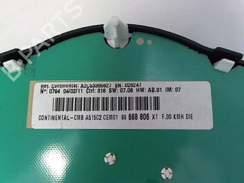 Instrument cluster CITROËN C3 II (SC_) 1.4 HDi 70 (SC8HZC, SC8HR0, SC8HP4) | BP20430051C47 