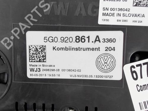 Instrument cluster VW GOLF VII (5G1, BQ1, BE1, BE2) 1.6 TDI | BP20424500C47