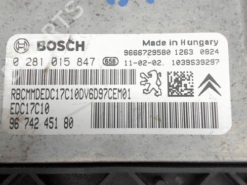 Engine control unit (ECU) PEUGEOT 207 (WA_, WC_) 1.6 HDi | BP28498665M57 