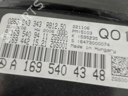 Instrument cluster MERCEDES-BENZ A-CLASS (W169) A 180 CDI (169.007, 169.307) | BP20390680C47 