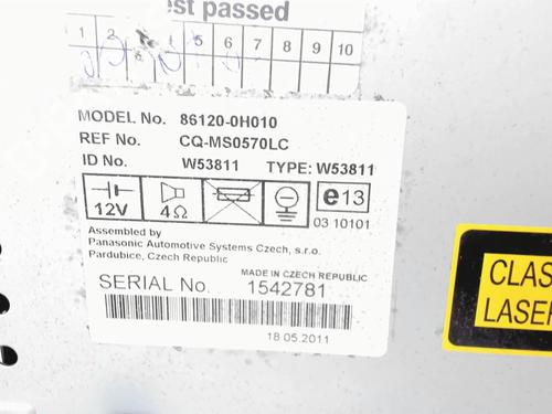 Radio TOYOTA AYGO (_B1_) 1.0 (KGB10_, KGB10R) | BP20423153E6 