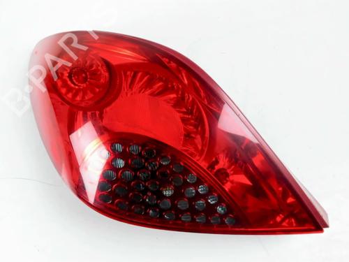 Used Left taillight PEUGEOT 207 (WA_, WC_) 1.6 HDi (90 hp) 29956760