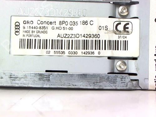 Radio AUDI A3 Sportback (8PA) 1.9 TDI | BP20462262E6 