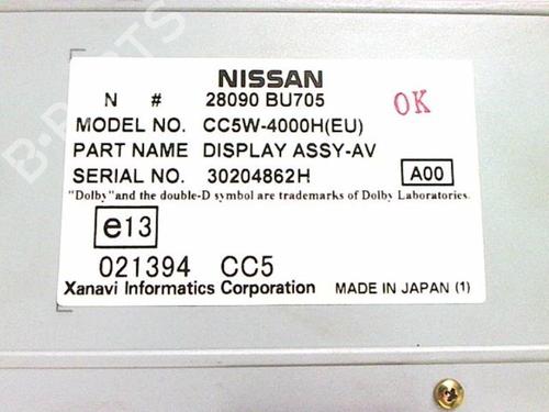 Display monitor NISSAN ALMERA TINO (V10) 2.2 dCi | BP20477937C48 
