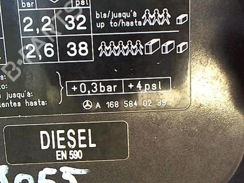 Fuel flap MERCEDES-BENZ A-CLASS (W168) A 170 CDI (168.008) | BP20412225C131 
