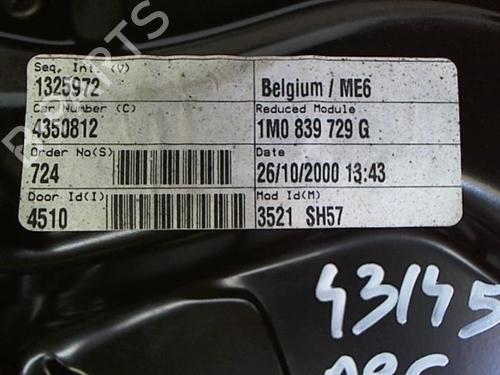 Used Rear left window mechanism Rear left window mechanism SEAT TOLEDO II (1M2) 1.9 TDI (90 hp) 20456661 20456661
