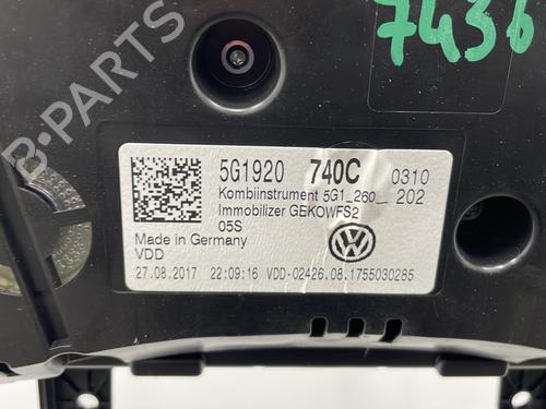 Instrument cluster VW GOLF VII (5G1, BQ1, BE1, BE2) 1.0 TSI | BP22756709C47 