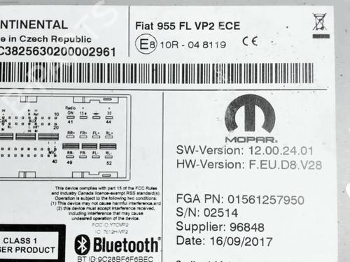 Radio ALFA ROMEO MITO (955_) 1.4 (955.AXB1B, 955.AXU1A) | BP29638849E6 