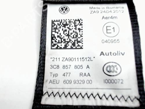 Rear right seatbelt VW CC B7 (358) 1.8 TSI | BP33894860I28 - Image 5