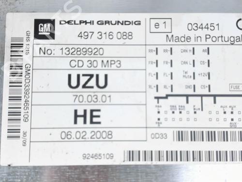 Radio OPEL CORSA D (S07) 1.3 CDTI (L08, L68) | BP20395537E6 