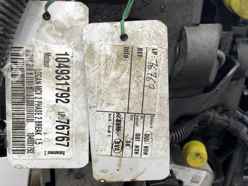 Used Engine Engine DACIA LOGAN MCV II 1.5 dCi (75 hp) 25444959 25444959