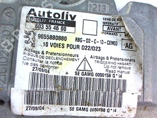 ECU airbags PEUGEOT 407 (6D_) 2.0 HDi 135 (6DRHRH, 6DRHRE, 6DRHRG, 6DRHRJ) | BP20467092M53 