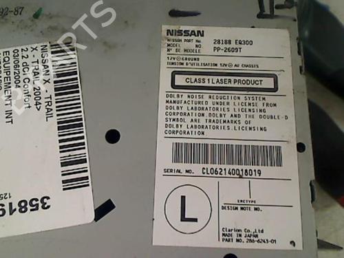 Radio NISSAN X-TRAIL I (T30) 2.2 Di 4x4 | BP20458913E6 