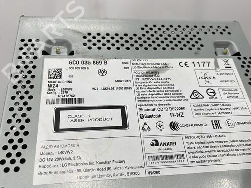 Bilradio VW POLO V (6R1, 6C1) 1.2 TSI 16V | BP29625665E6 