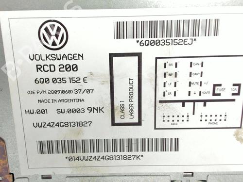 Radio VW POLO (9N_, 9A_) 1.4 16V | BP21236260E6 