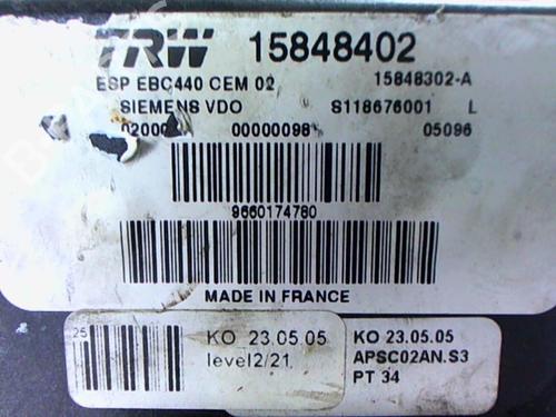 ABS pump PEUGEOT 407 Coupe (6C_) 2.7 HDi | BP20462870M43 