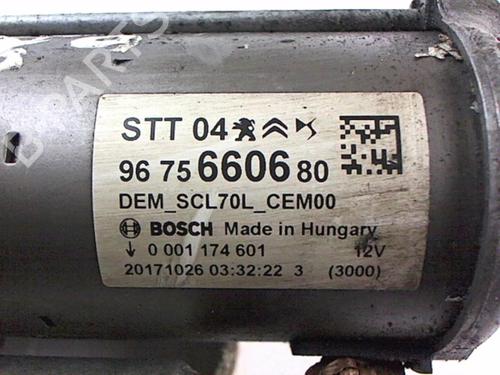 Used Starter Starter PEUGEOT 208 I (CA_, CC_) 1.6 HDi / BlueHDi 75 (75 hp) 20466977 20466977