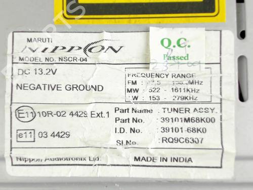 Radio SUZUKI ALTO VII (GF) 1.0 (AMF310, GFC31S) | BP20424692E6 