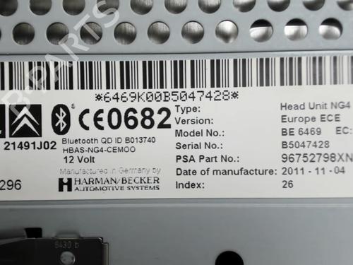 Radio PEUGEOT RCZ 1.6 16V | BP31839361E6 