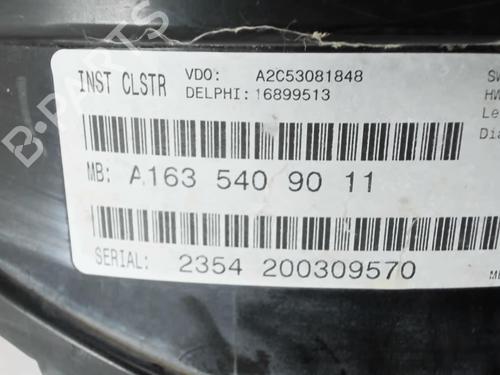 Instrument cluster MERCEDES-BENZ M-CLASS (W163) ML 270 CDI (163.113) | BP22104182C47 