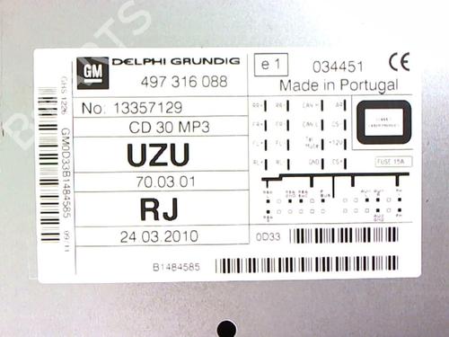 Used Radio OPEL CORSA D (S07) 1.3 CDTI (L08, L68) (75 hp) 20462220