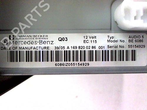Radio MERCEDES-BENZ A-CLASS (W169) A 180 CDI (169.007, 169.307) | BP20444281E6 