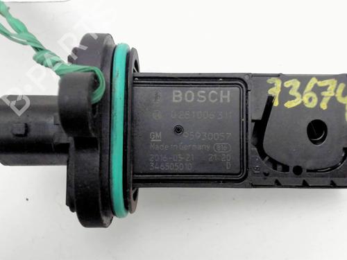 Used Mass air flow sensor OPEL MOKKA / MOKKA X (J13) 1.6 CDTI (_76) (136 hp) 30689079