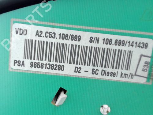 Instrument cluster PEUGEOT 407 (6D_) 1.6 HDi 110 (6D9HZC, 6D9HYC) | BP20390659C47 