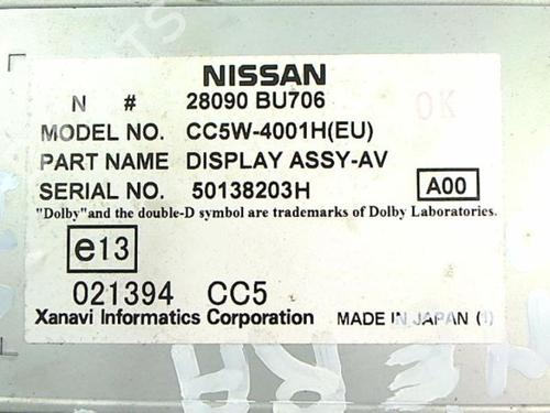 Display monitor NISSAN ALMERA TINO (V10) 2.2 dCi | BP21233570C48 