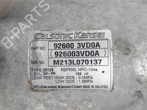 AC compressor NISSAN NV200 / EVALIA Bus 1.5 dCi 90 (M20, M20M) | BP20391156M34 