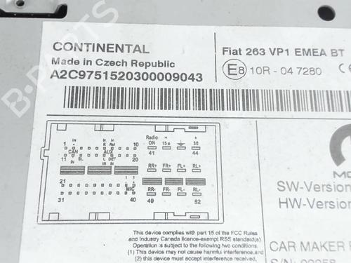 Radio FIAT DOBLO Cargo (263_) | BP38024093E6 - Image 3