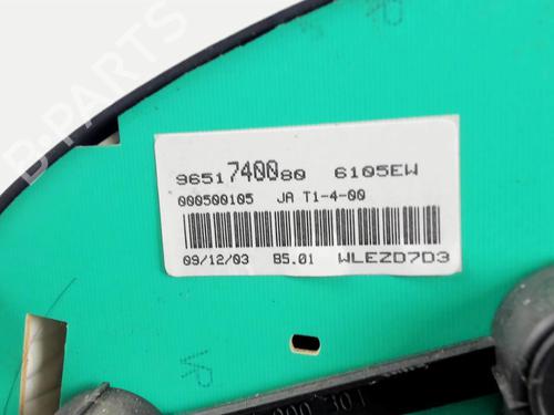 Instrument cluster PEUGEOT 206 Hatchback (2A/C) 1.4 HDi eco 70 | BP20406289C47 